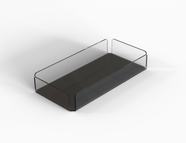 Open corner Acrylic Bin